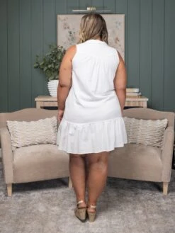 Solid Button Down Collar Sleeveless Midi Dress | S-XL -Discount Divas Shop 64d1b8742314793197187cd562db67fb