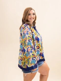 Conversational Printed Oversized Shirt | S-L Pair W/ Sku62789 -Discount Divas Shop 67b0600124f1be2440d4b7660cc94337