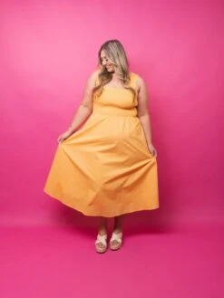 Smocked Sleeveless Midi Dress | S - XL -Discount Divas Shop 67c554c3fb7f6aac35ce7ac8dc43be0b