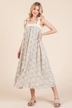 Floral Eyelet Lace Midi Sundress | S - L GeeGee