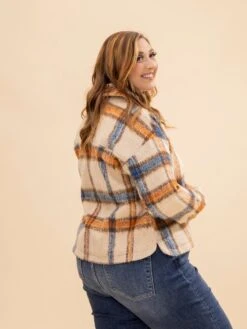 Plaid Print Button Down Jacket | S-L -Discount Divas Shop 690f4337cad0d27da965aeeb16dbc5b2