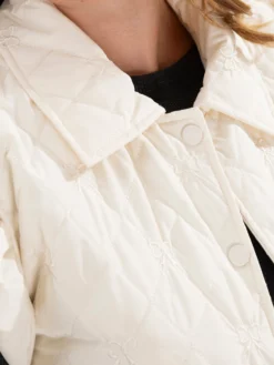 Ruffled Cap Sleeve Tiny Bow Embroidered Quilted Front Snap Vest W/ Pockets | S-L -Discount Divas Shop 6952077a77486b62a276b059bffc782b