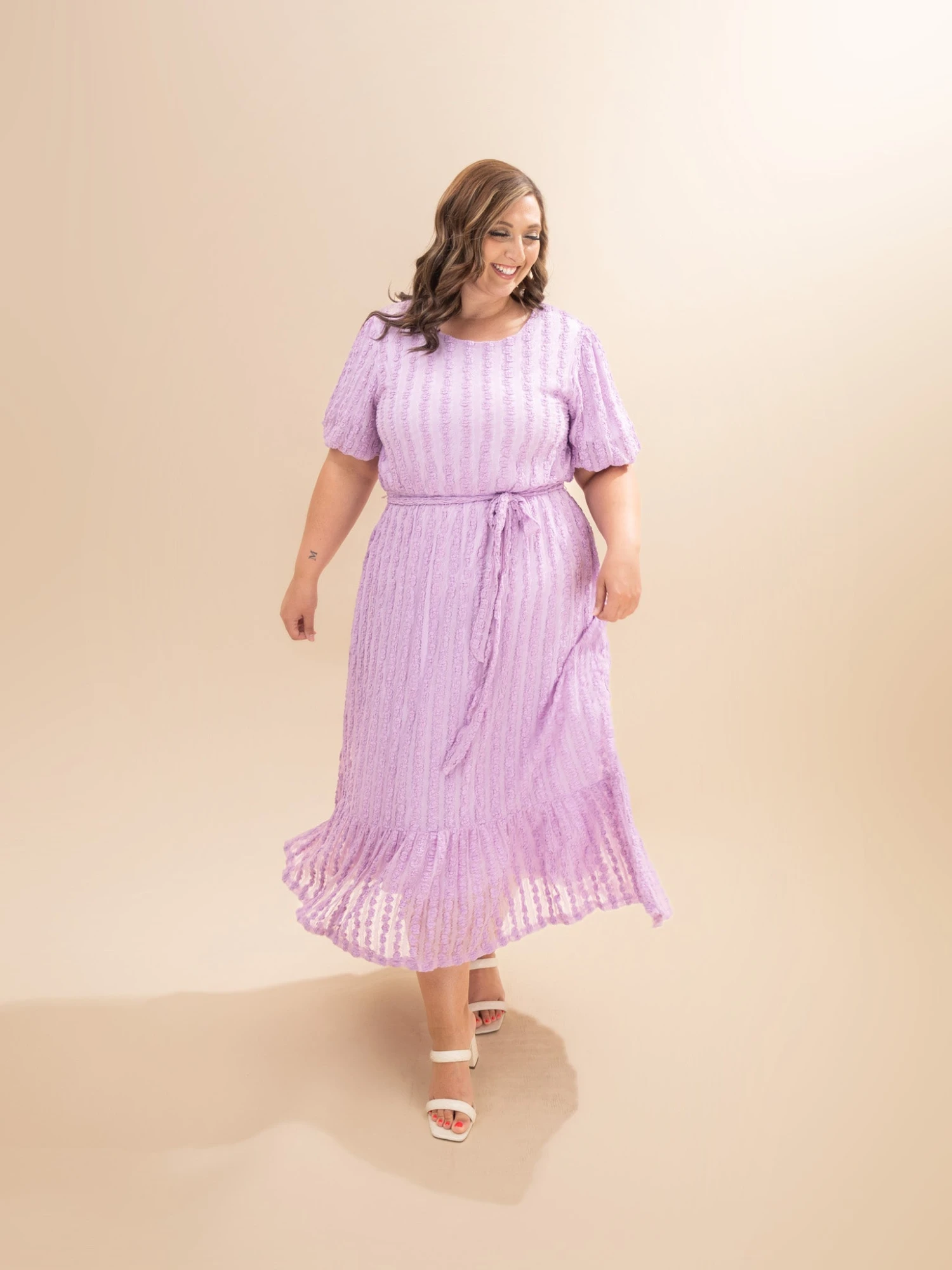 Popcorn Textured Belted Dress | S-3XL 4 Popcorn Textured Belted Dress | S-3XL - Image 4