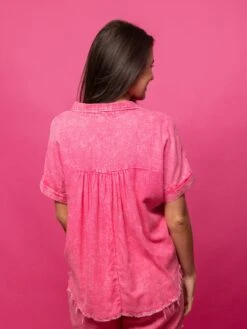 Zenana Washed Linen Raw Edge Short Sleeve Collared Shirt | S - XL Set W/ Sku50368 -Discount Divas Shop 6LnKBMXxdzwhRnqpUbtVpaDemtrFfp8w7xQF9jlI