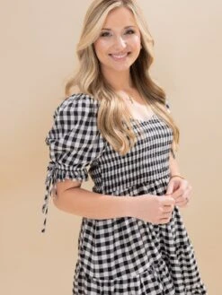 Short Puff Sleeve Smocked Bodice Short Dress | S-3XL Backyard Bbq -Discount Divas Shop 6a48f4def869e0003f47f5332dbd7f29