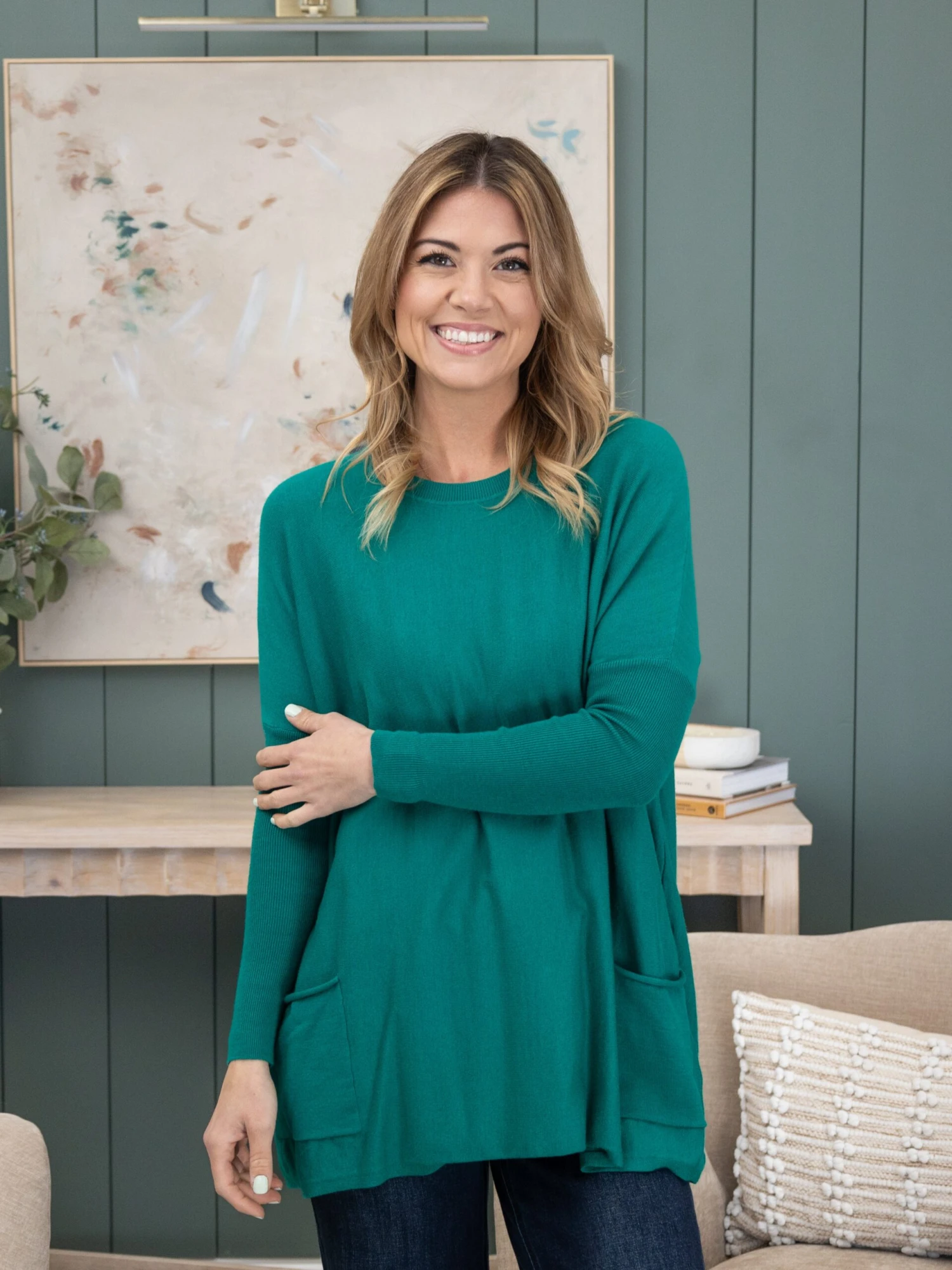 Two Pocket Viscose "Perfect Knit" Tunic Sweater By DD Design | S - 3XL 7 Two Pocket Viscose "Perfect Knit" Tunic Sweater By DD Design | S - 3XL - Image 7