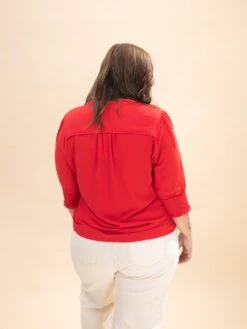 Airflow Split Neck Boxy Cut Top | S-L Americana -Discount Divas Shop 6c771878ea118d2a34049fef15a0dab1