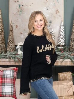 Blessed Thanksgiving Lettering Sweater W/ Blanket Stitch | S-L Thanksgiving 11 Blessed Thanksgiving Lettering Sweater W/ Blanket Stitch | S-L Thanksgiving -Discount Divas Shop 6cd4164c5f5da57756d507ab4813b465