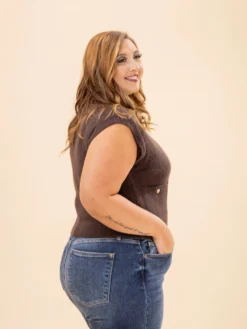 Gold Button Sleeveless Pocket Detail Knit Vest | S-L -Discount Divas Shop 6f2f752b2e28a7a58fc8eb3276426675