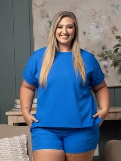 Elastic Waist Shorts W/ Pleats | S-L Set W/ Sku53066 -Discount Divas Shop 6f5667146837216b44da4da8a4f0f56f