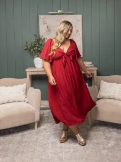 Bow Front Flared Short Sleeve Maxi Dress | S - XL -Discount Divas Shop 6f640ca735e93f327f8a7b602956873f