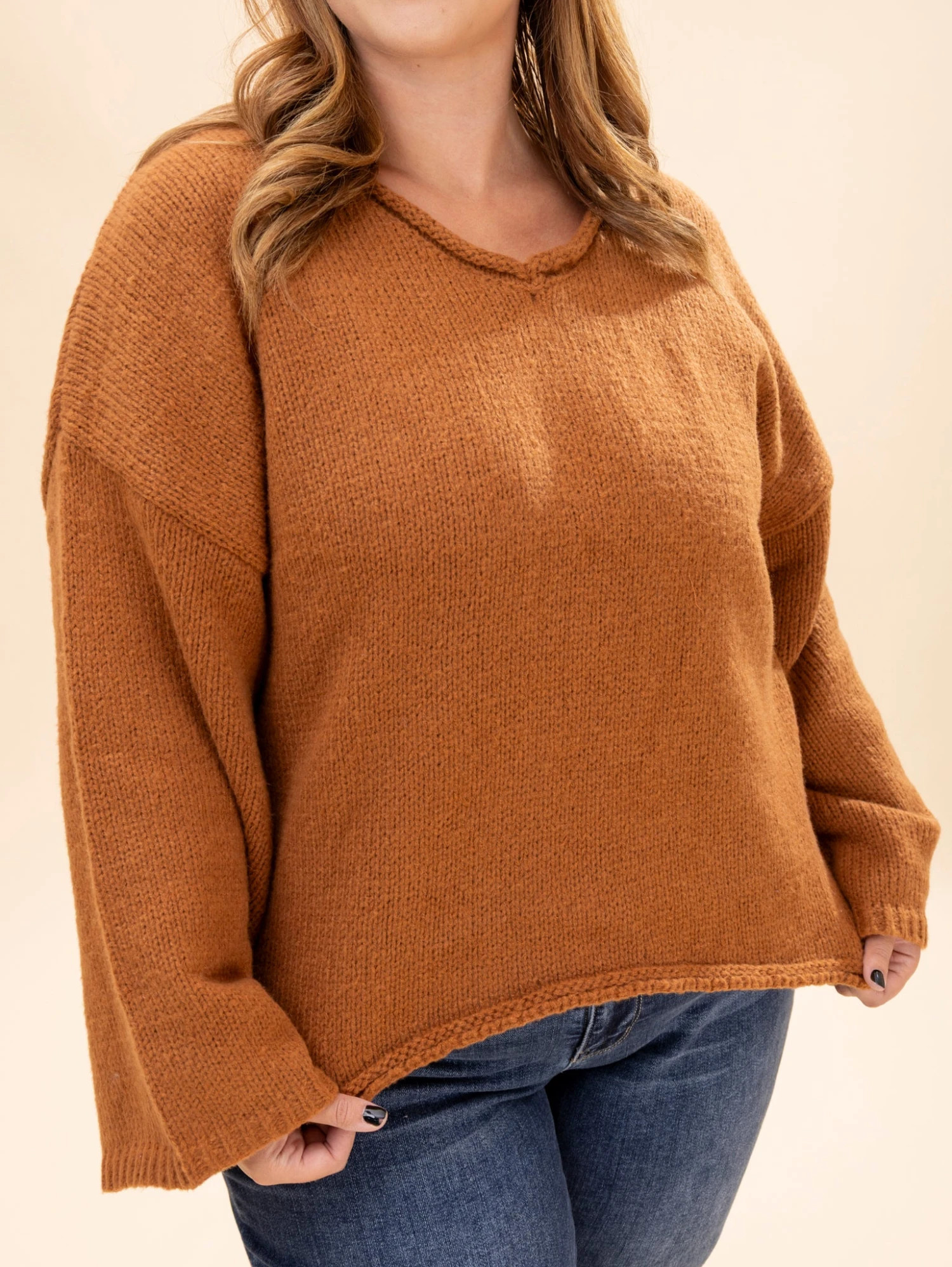 Chunky V Neck Pullover Sweater | S- 3XL 4 Chunky V Neck Pullover Sweater | S- 3XL - Image 4