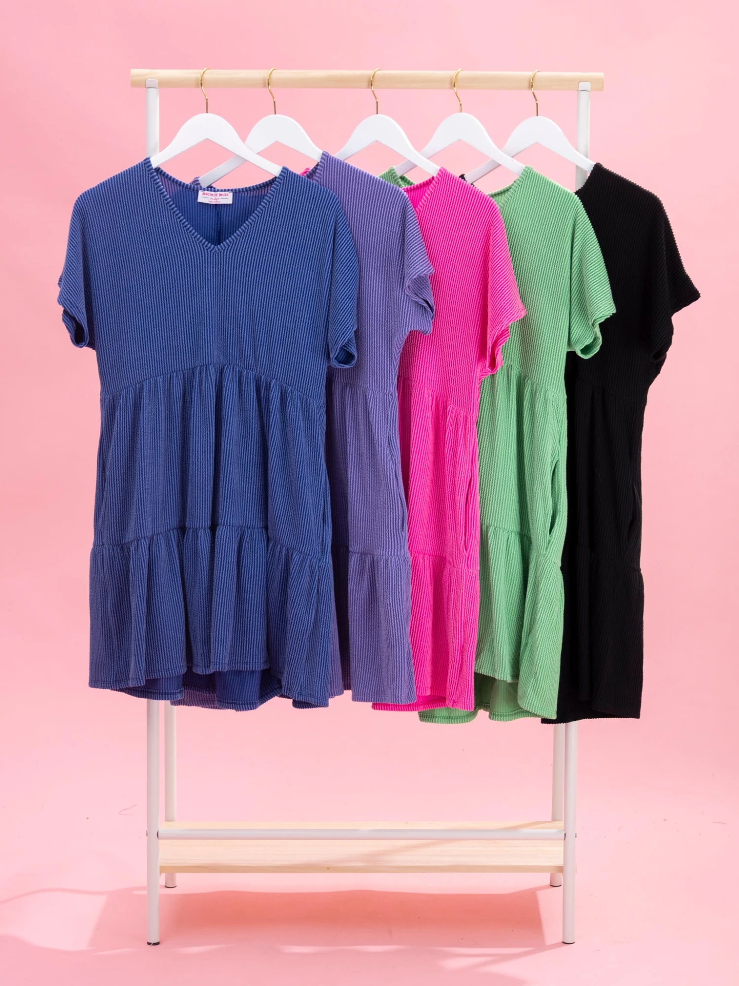 Raised Rib Tiered V Neck Dress By DD Design | S-3XL 15 Raised Rib Tiered V Neck Dress By DD Design | S-3XL - Image 15