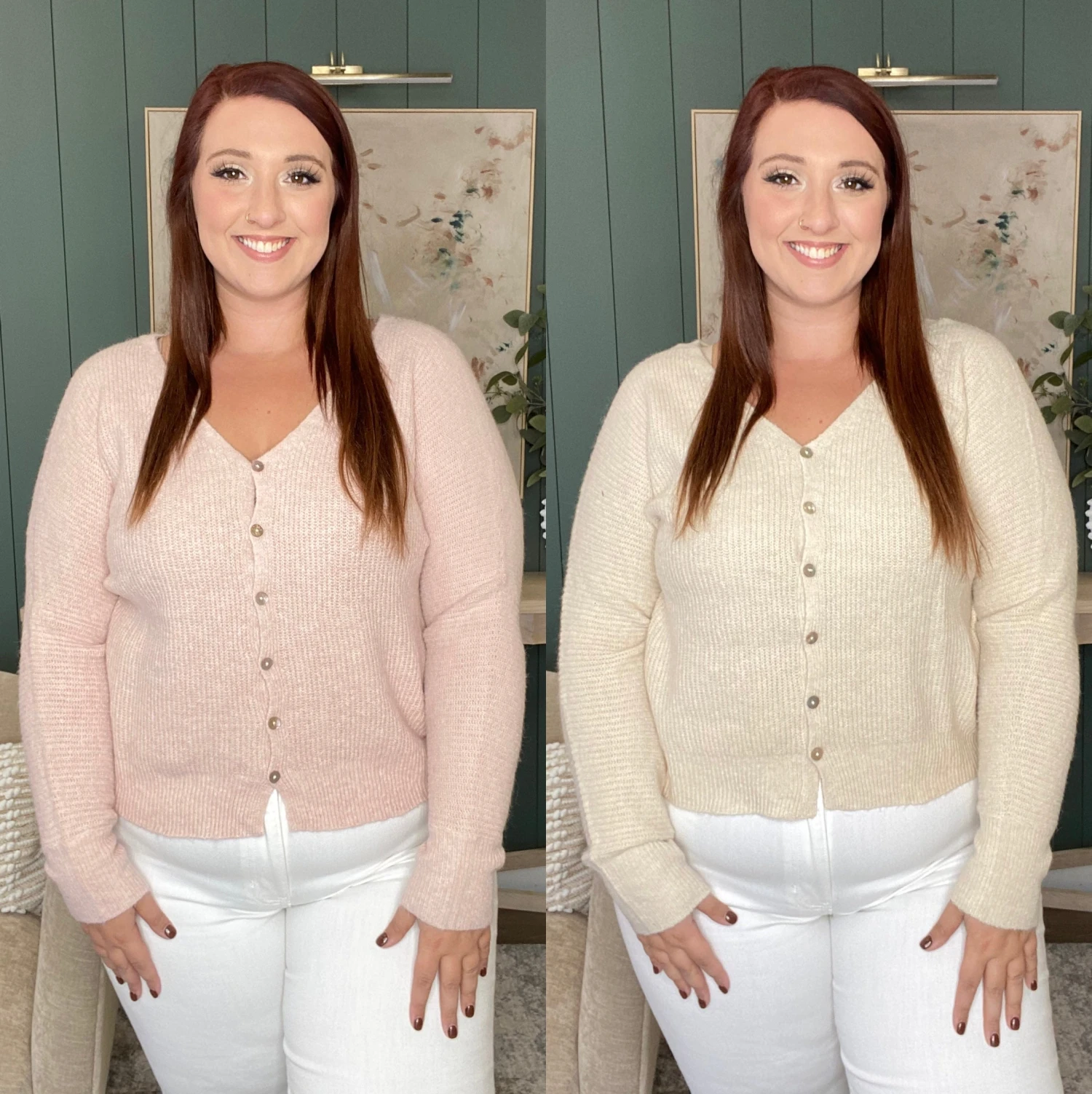 STACCATO Double V-Neck Dolman Button Down Cardigan | S-XL 1 STACCATO Double V-Neck Dolman Button Down Cardigan | S-XL