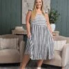 Striped Midi Dress | S-3X