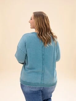 Long Sleeve Mineral Washed Boxy Pullover | S-L -Discount Divas Shop 71ebc3ac42f2b158234682525a338147