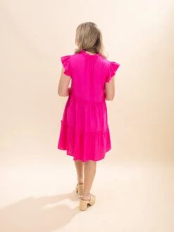 Linen Dress With Ruffle Detail | S - L -Discount Divas Shop 73565ffa19b1efa7116a5e380d055e98