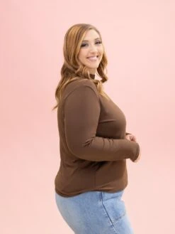 Long Sleeve Mock Neck Essential Top By DD Design | S-3XL -Discount Divas Shop 7470a4694ea90f4ffeed8492e729c379