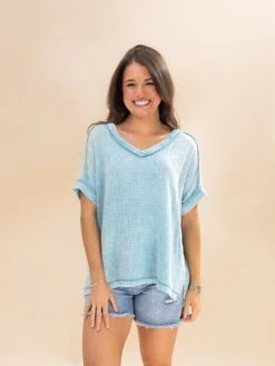 Zenana Acid Washed Double Gauze Short Sleeve Shirt | S-3X -Discount Divas Shop 75a59ca69a0c93539551249af86e190d