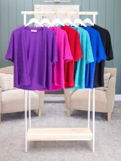 Crinkly Short Sleeve Cardigan By DD Design | S - 3XL Pair W/ Sku61198 -Discount Divas Shop 75e9ab97dcf654f39ac4d60d9301b781