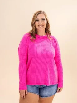 Zenana Raised Rib Exposed Seams Boat Neck Long Sleeve Top -Discount Divas Shop 75fd50905dafbdf89217e0c37161aa73