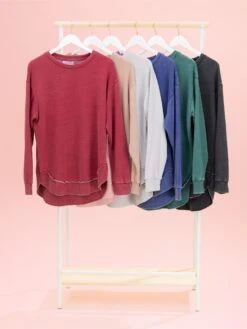 Lived In Rounded Hem Garment Washed Sweatshirt By DD Design | S - 3XL -Discount Divas Shop 760c82f2036bfeed8546d1a3b7b6b359