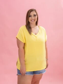 Gauze V-Neck Short Sleeve Top By DD Design | S-3XL -Discount Divas Shop 76afe608f6d7e3c6846e52c72d33153f