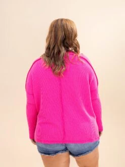 Zenana Raised Rib Exposed Seams Boat Neck Long Sleeve Top -Discount Divas Shop 7764b8b8438f1eeb76edf5bf7a6c5f61