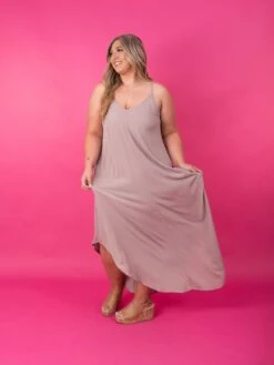 Zenana Crinkle Cami Maxi Dress W/ Side Pockets | S-XL -Discount Divas Shop 77bc57763f047c2720bf26200d6bd44e