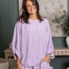 Eloise Relaxed 3/4 Sleeve Top | S-L Set W/ Sku52439