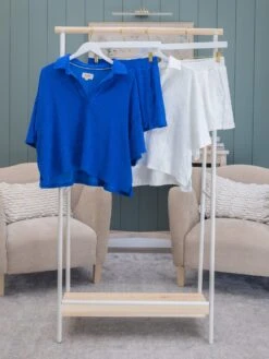 Solid Collared Short Sleeve Shirt | S-L Pair W/ Sku59692