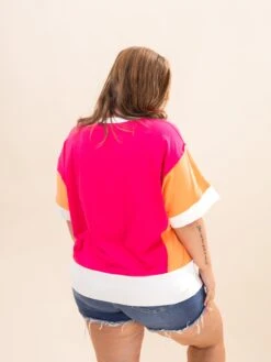 Color Block Patchwork Side Slits Loose Fit T Shirt | S-XL Bright & Bold -Discount Divas Shop 78d9ec9e3efbfa4f158e008f40ce821f