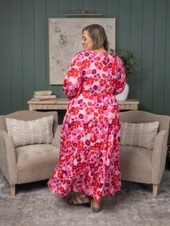 Floral Print Smocked Surplice Bodice Tiered Maxi Dress | S-3XL -Discount Divas Shop 78f2a3561047fa311524c0b022f9e92a