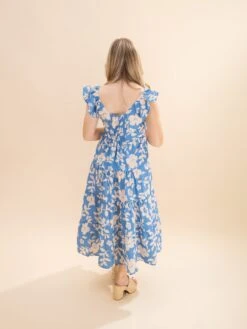 Floral U Neck Flutter Shoulder Tiered Flowy Midi Dress | S-XL 7 Floral U Neck Flutter Shoulder Tiered Flowy Midi Dress | S-XL -Discount Divas Shop 791073bdfc090f77dc7bb5cca5a06356