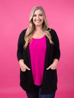 Zenana Slouchy Pocket Open Front 3/4 Sleeve Cardigan | S-3X 14 Zenana Slouchy Pocket Open Front 3/4 Sleeve Cardigan | S-3X -Discount Divas Shop 7a4dc0a89e513e294cede85c06642e97