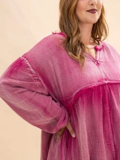 Washed Raw Edge Puff Sleeve Peplum Top | S-3XL -Discount Divas Shop 7ada2c6c6b466c5b29965bf302773c93