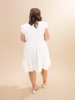 Textured Floral Button Tiered Short Dress | S-3XL -Discount Divas Shop 7aeca7fec0ad7e68888064e90b49a361