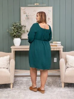 Long Sleeve Square Neck Mini Dress | S-3X -Discount Divas Shop 7cb95590ace4160d89027dc8f0be66af