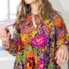 Floral Ruffled Round Collar Babydoll Blouse | S - 3XL Oddi