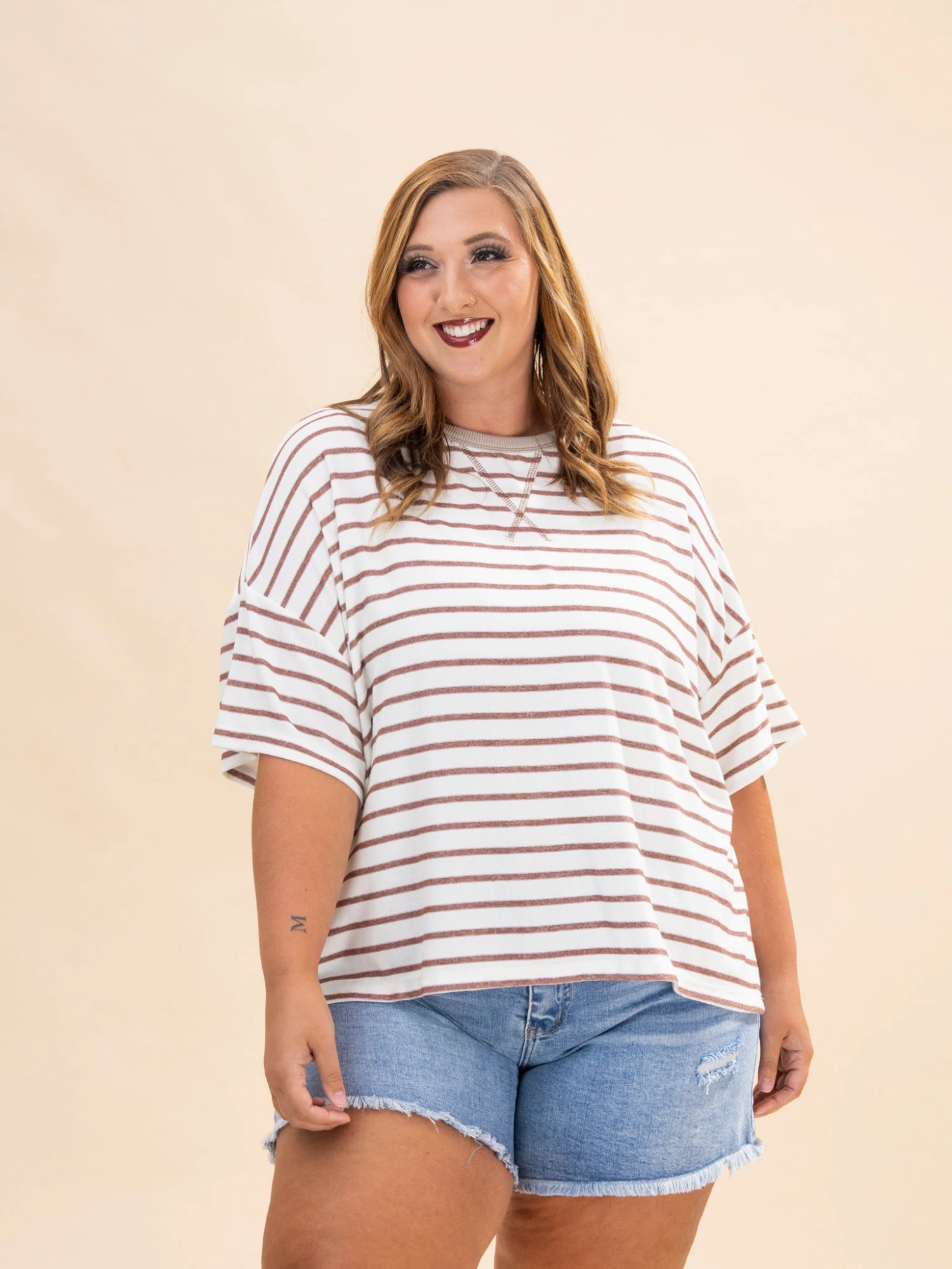 Striped Relaxed Fit Pullover Top | S-XL 2 Striped Relaxed Fit Pullover Top | S-XL - Image 2