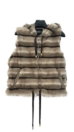PRE-ORDER Faux Fur Hooded Vest With Drawstring Detail | S - XL Snobbish