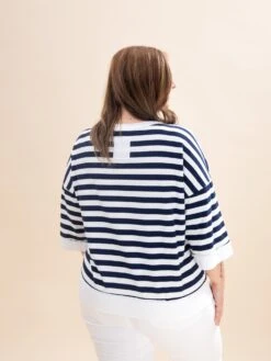 Marine Striped Short Sleeve Pullover With Anchor Graphic Top| S-3XL -Discount Divas Shop 7f83778b73f3532f25e1260852a2c998