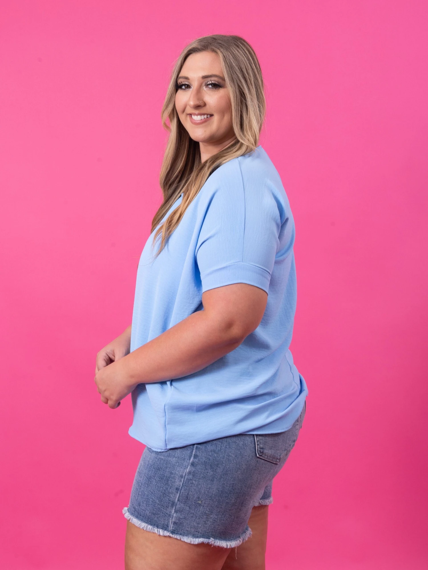 DD Design Airflow Round Neck Top W/ Cuffed Short Sleeves | S - 3XL 8 DD Design Airflow Round Neck Top W/ Cuffed Short Sleeves | S - 3XL - Image 8