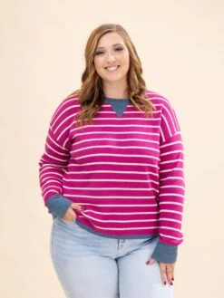 STACCATO Oversized Striped Pullover Sweater | S-XL -Discount Divas Shop 80c62e4c251390d400d97e9a2d2c72af