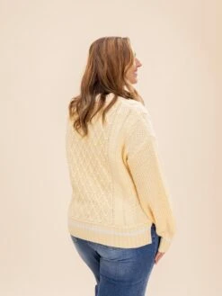 Mixed Cable Knit V Neck Varsity Sweater Top | S-3XL 9 Mixed Cable Knit V Neck Varsity Sweater Top | S-3XL -Discount Divas Shop 813fd1bef63177a355681946ae153324