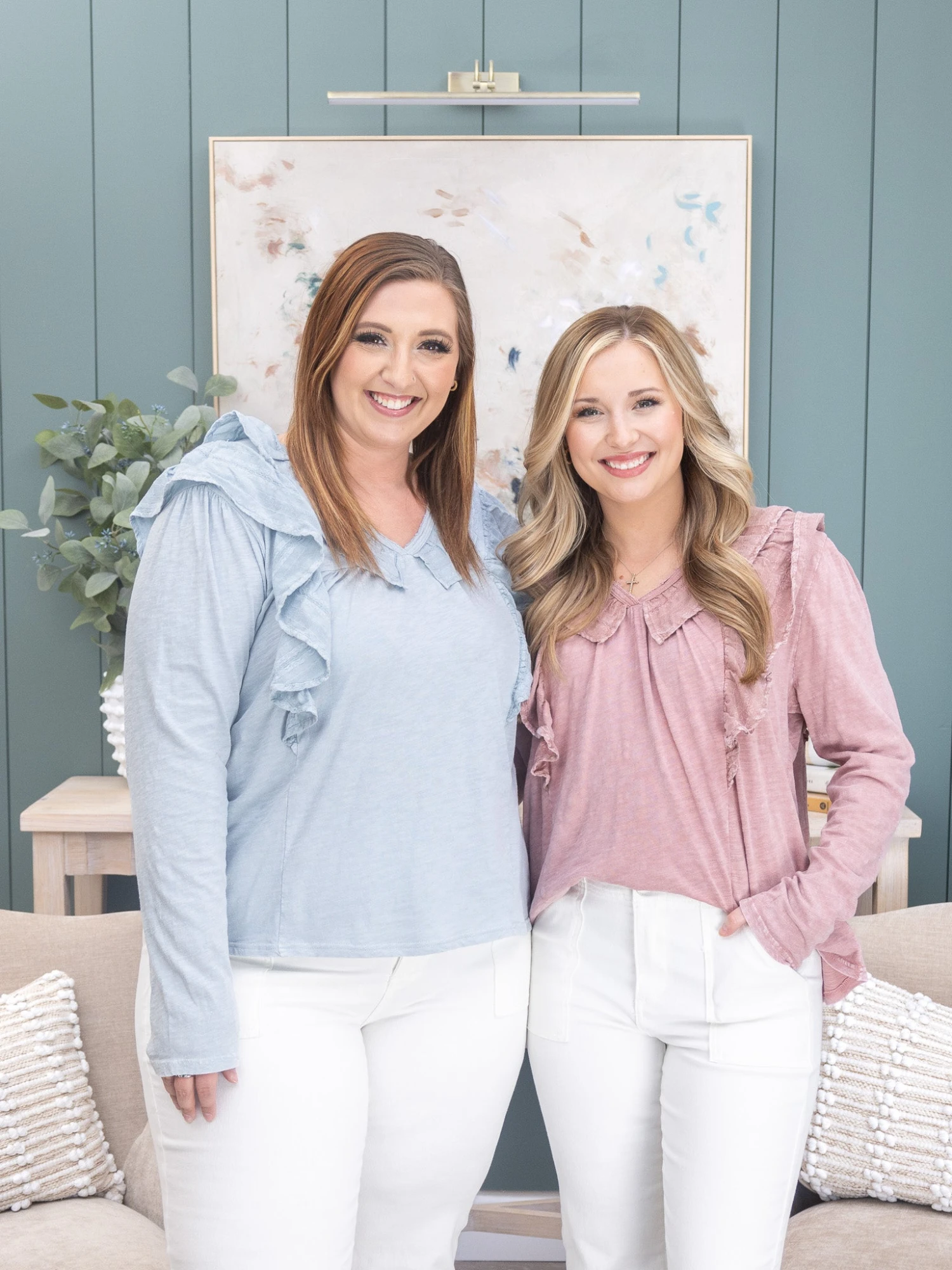 Long Sleeve Mineral Washed Loose Fit Ruffle Top | S-L 1 Long Sleeve Mineral Washed Loose Fit Ruffle Top | S-L