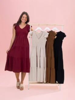 Airflow Flutter Sleeve Maxi Dress | S-3XL