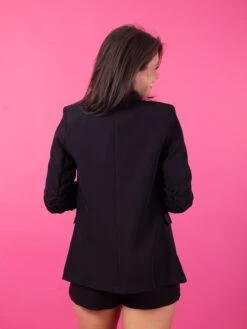 Ruched 3/4 Sleeve Open Front Collared Blazer | S - 3XL Set W/ Sku51539 -Discount Divas Shop 830a12ff7d15d395c63f1655f4d40848