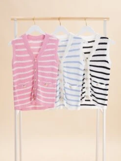 V Neck Gold Buttons Elegant Sweater Vest | S-XL Backyard BBQ