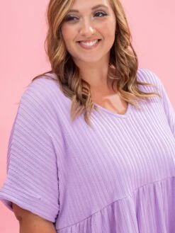 V Neck Slinky Raised Rib Top By DD Design | S-3X -Discount Divas Shop 84ec77345ecd326d703b67bd87a60d99